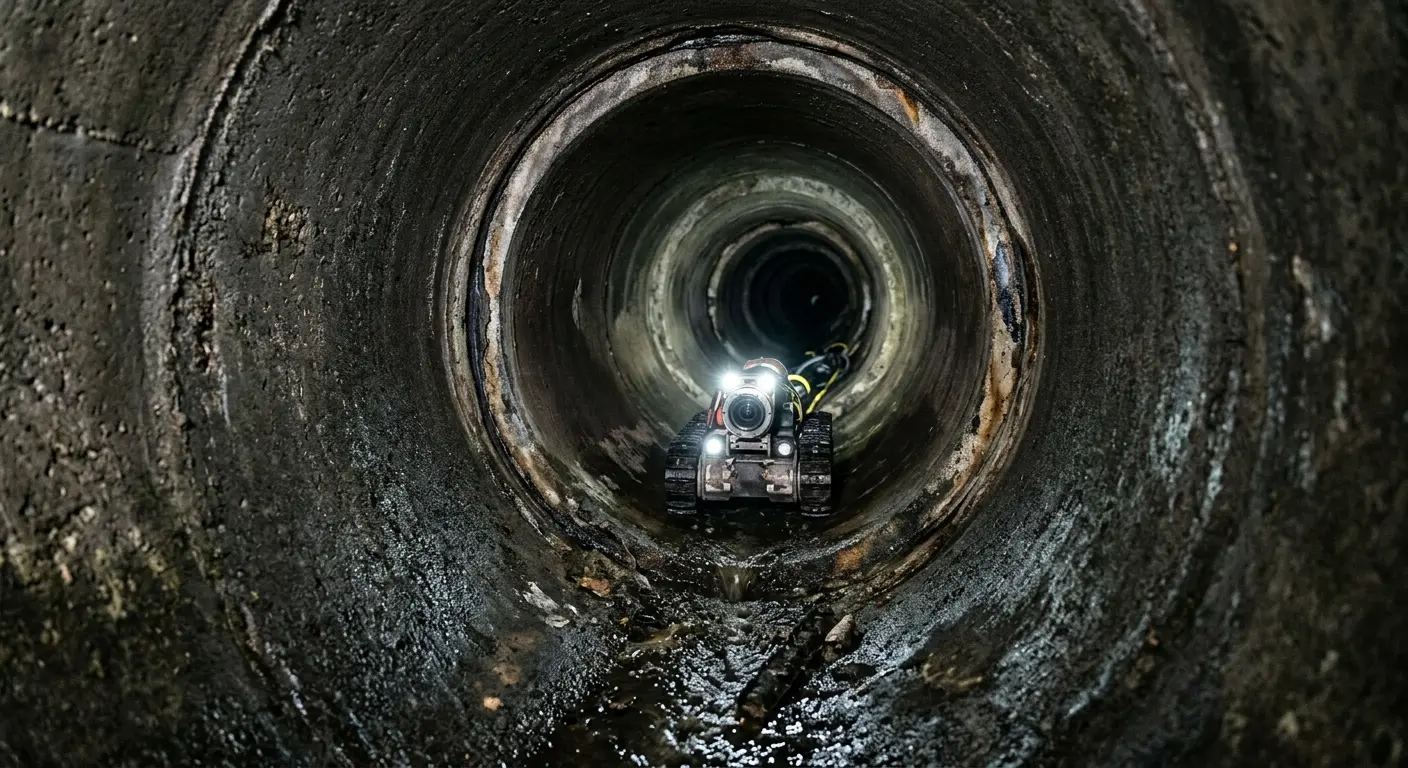 Robotic sewer camera inspecting pipe interior for Sewer Line Repair in Jonesboro